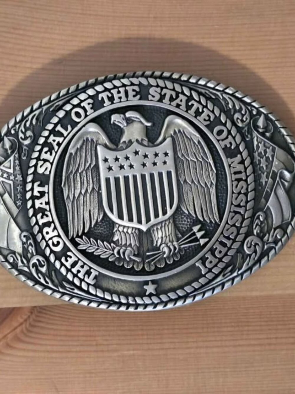 Tony Lama State Series Belt Buckle Mississippi